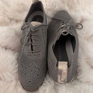 Cole Haan Women’s Size 7 1/2 Gray Stitchlite Original Grand Wingtip Oxford Shoes